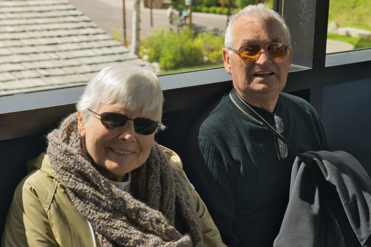 A Senior Couple Wearing Sunglasses in Independent Living Facility in Mobile AL A Senior Couple Wearing Sunglasses in Independent Living Facility in Mobile AL